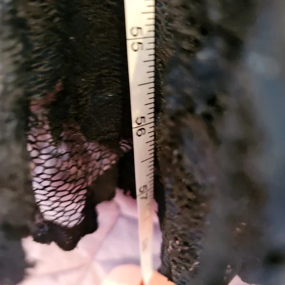 GANNI Flynn Lace V neck Wrap Ruffle and Lace Dress - Picture 9 of 16